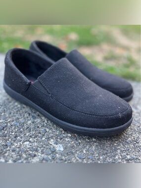 Biotime Daniela Wool Blend Slip On Slipper Shoes Black Womens Size 9